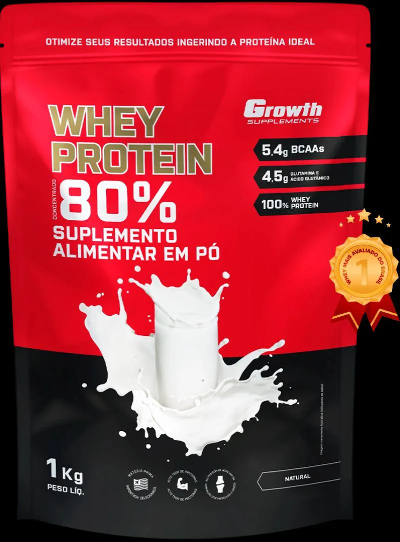 Whey Protein Concentrado 80% - 1kg